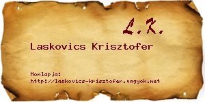 Laskovics Krisztofer névjegykártya